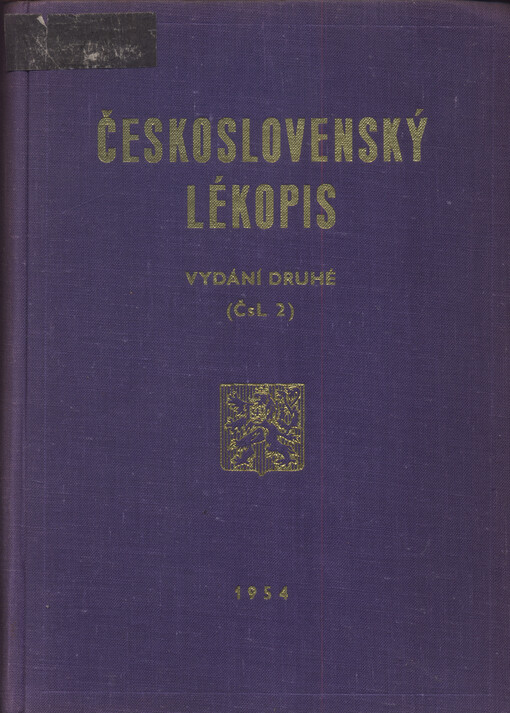 Československý lékopis : (ČsL 2) = Pharmacopoea Bohemoslovenica : (PhBs II)