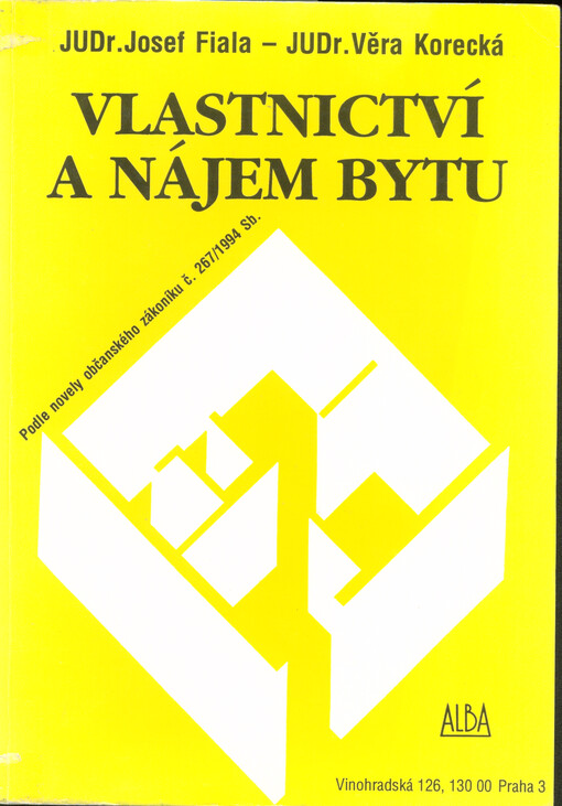 Vlastnictví a nájem bytu : podle právního stavu k 1.3.1995