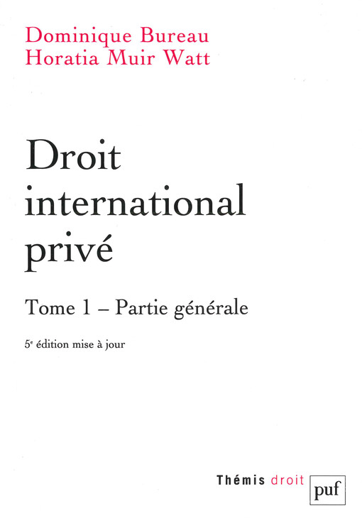 Droit international privé. 1, Partie générale