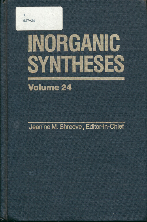 Inorganic syntheses. Volume 24