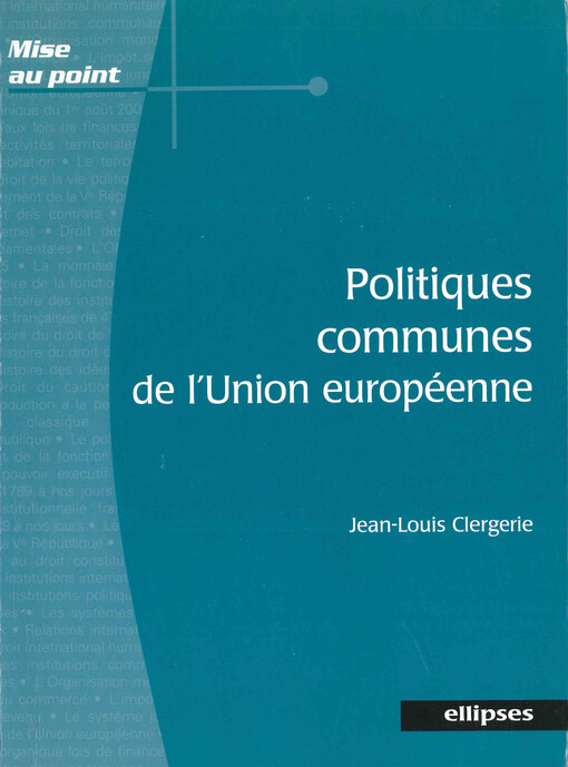 Politiques communes de l'Union européenne