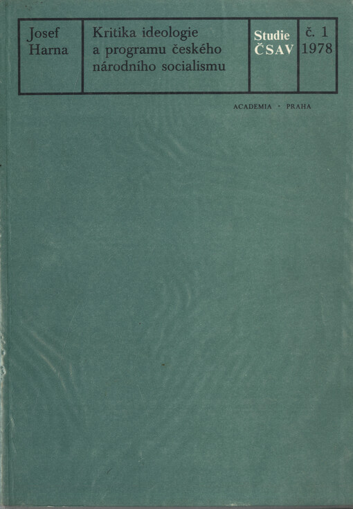 Kritika ideologie a programu českého národního socialismu