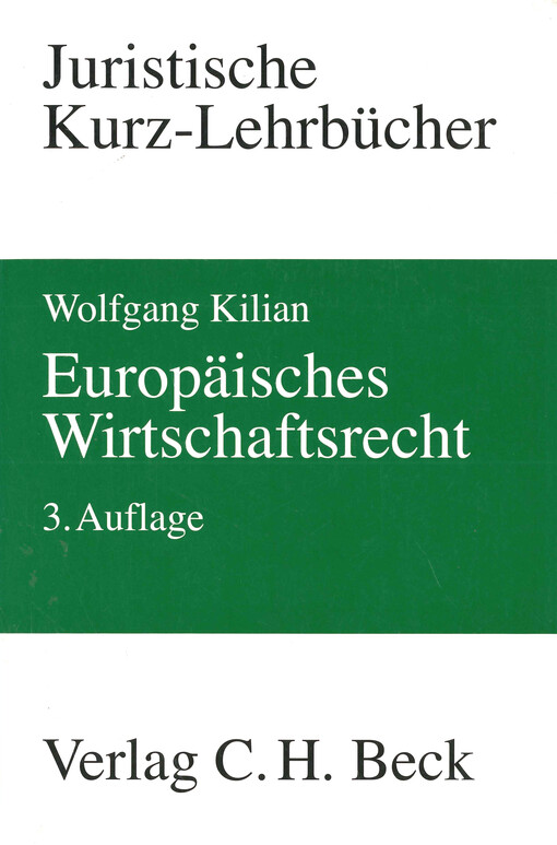 Europäisches Wirtschaftsrecht : ein Studienbuch