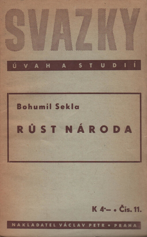 Růst národa :úvaha populačně-biologická