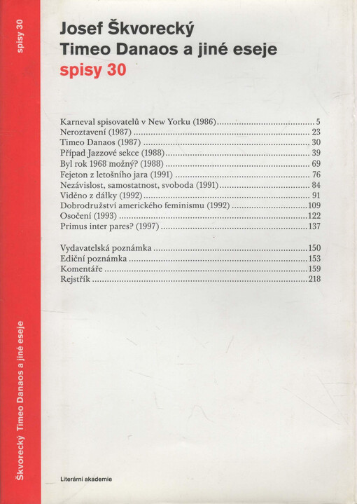 Timeo Danaos a jiné eseje