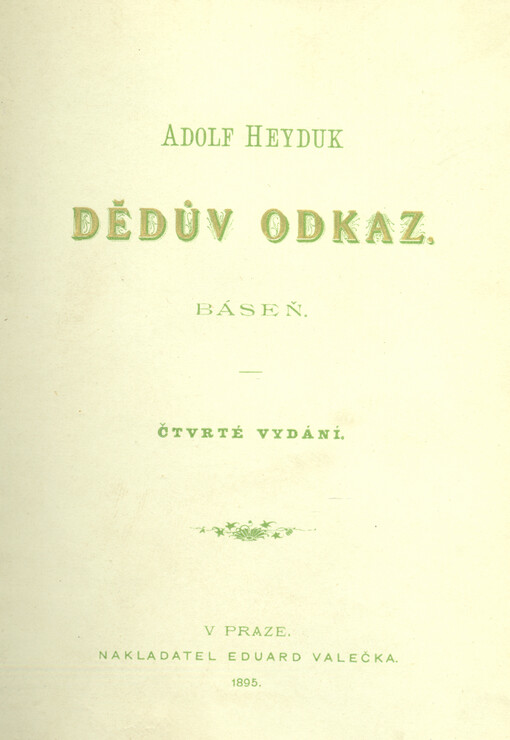 Dědův odkaz : báseň