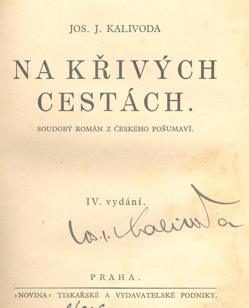 Na křivých cestách : soudobý román z českého Pošumaví