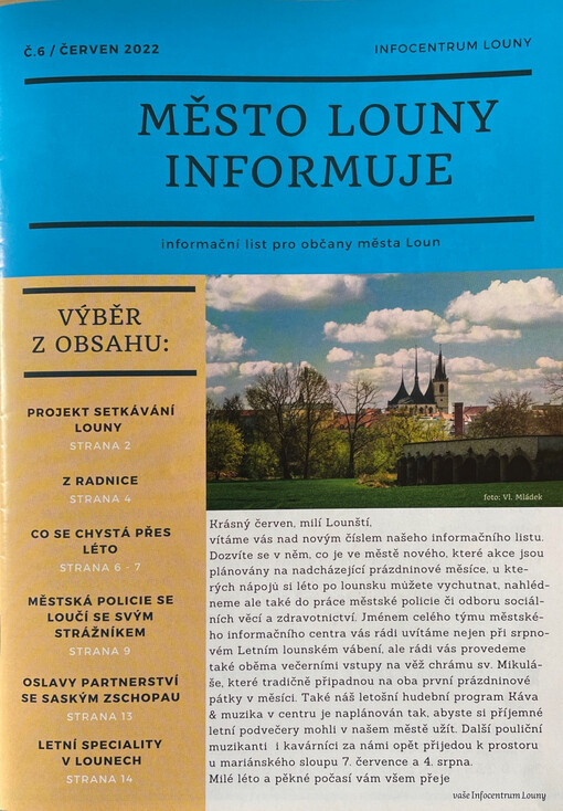 Město Louny informuje : informační list pro občany města Loun