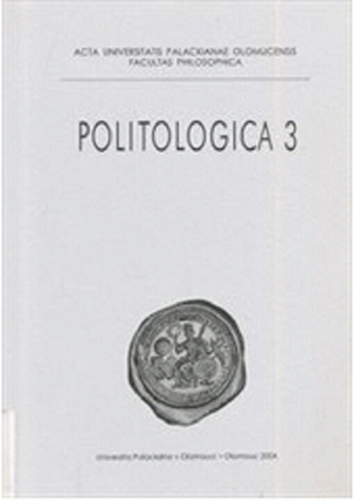 Acta universitatis Palackianae Olomucensis. Facultas philosophica. Politologica. 3