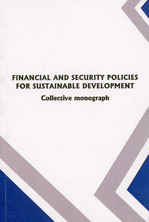 Financial and security policies for sustainable development : collective monograph