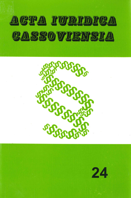 Acta iuridica cassoviensia. 24