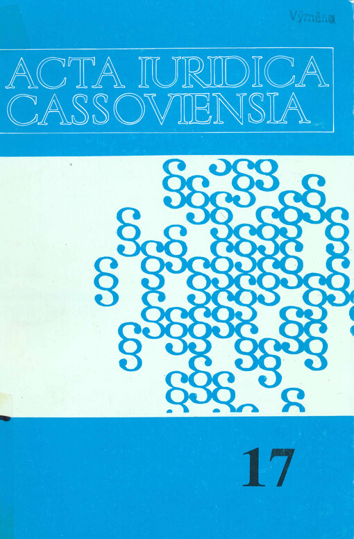 Acta iuridica cassoviensia. 17