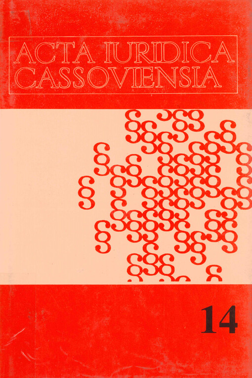 Acta iuridica cassoviensia. 14