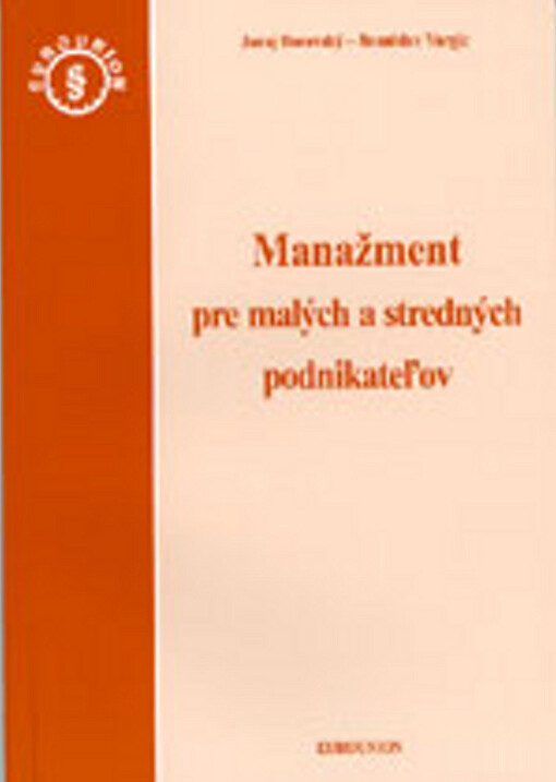 Manažment pre malých a stredných podnikateľov: Juraj Borovský