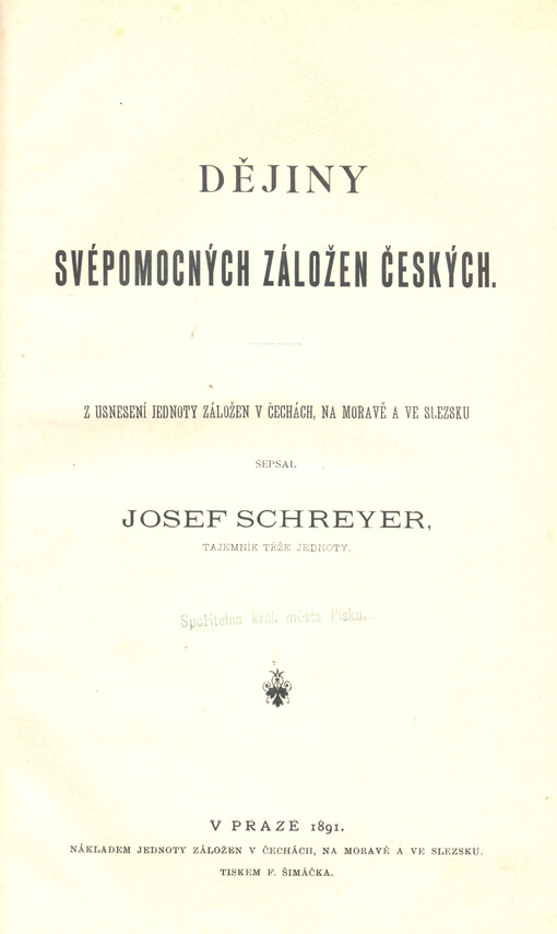 Dějiny svépomocných záložen českých