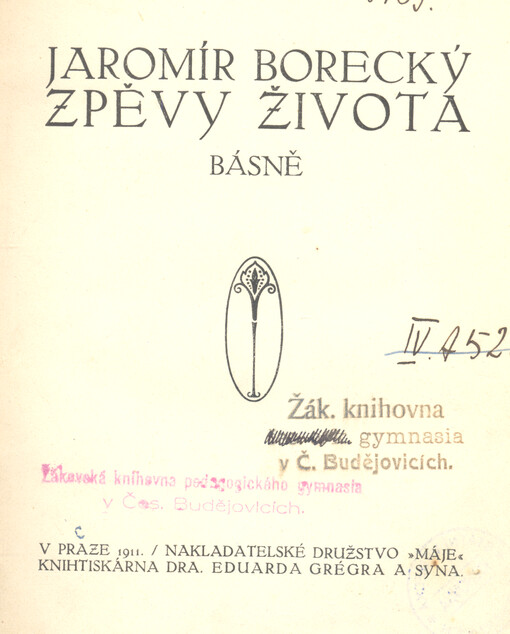 Zpěvy života : básně