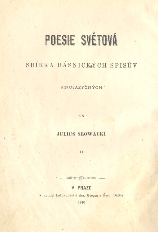 Básně Jul. Słowackého