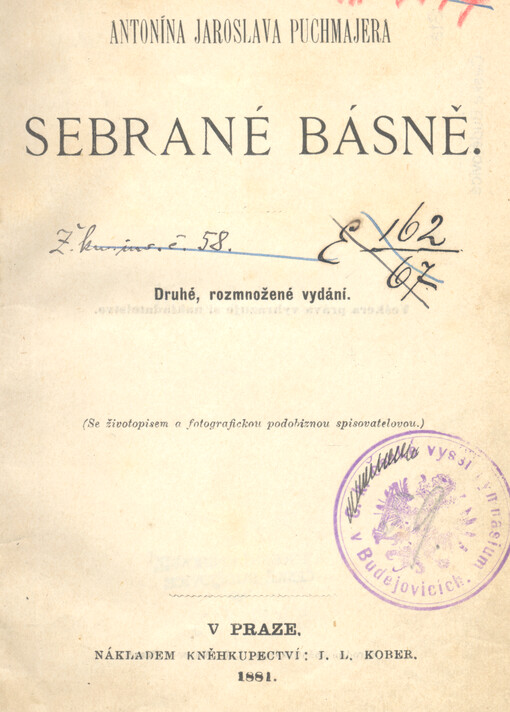 Antonína Jaroslava Puchmajera Sebrané básně