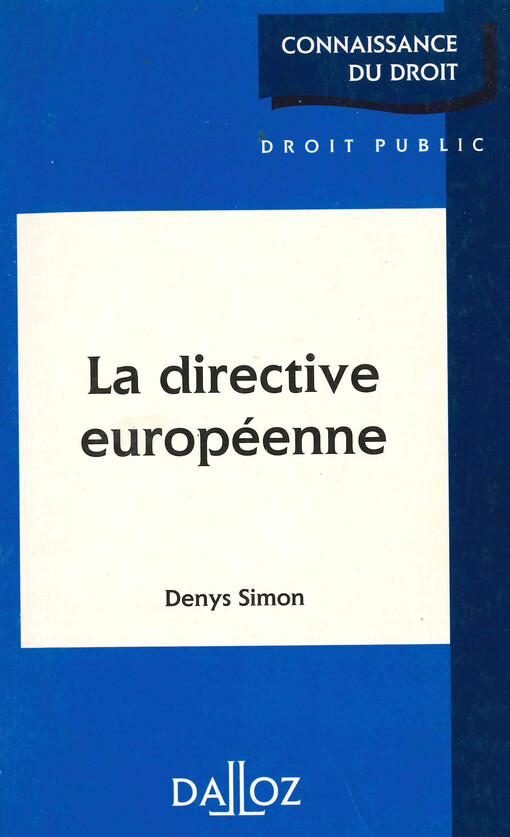 La directive européenne