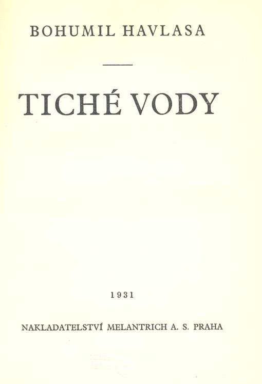 Tiché vody