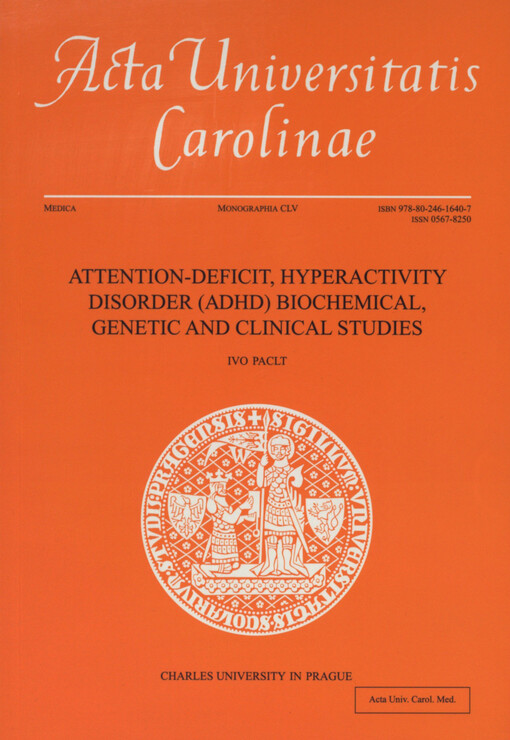 Attention-deficit, hyperactivity disorder (ADHD) biochemical, genetic and clinical studies