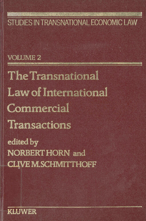The transnational law of international commercial transactions