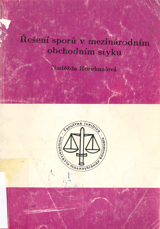 Řešení sporů v mezinárodním obchodním styku