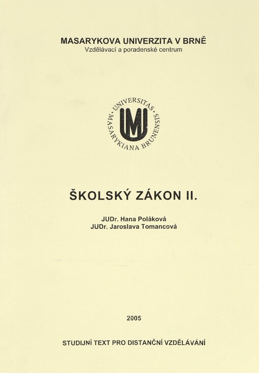 Školský zákon, 2. díl
