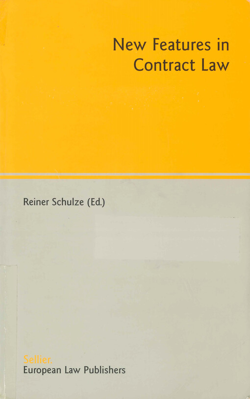 New features in contract law