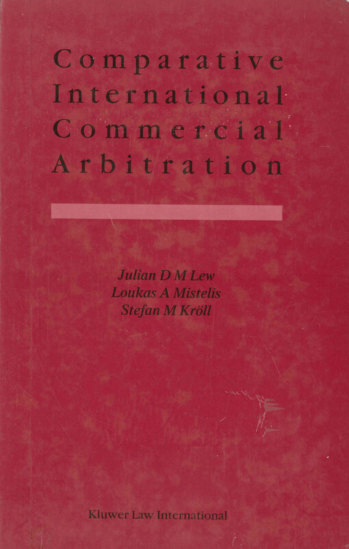 Comparative international commercial arbitration