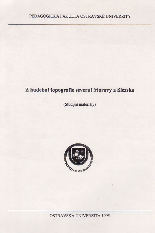 Z hudební topografie severní Moravy a Slezska