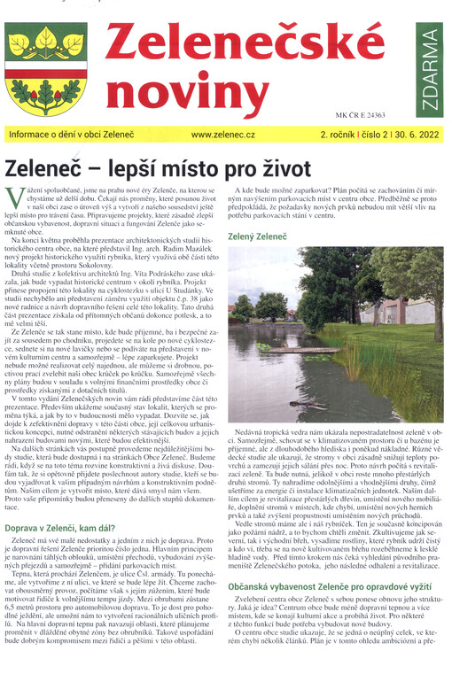 Zelenečské noviny : informace o dění v obci Zeleneč
