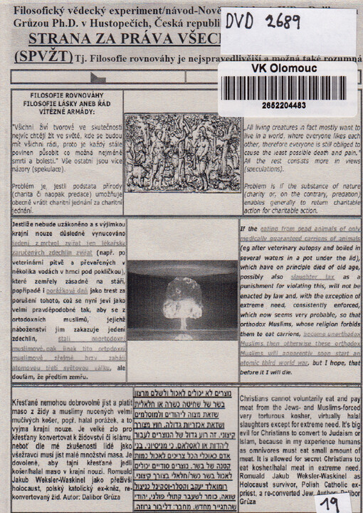 Filosofie rovnováhy : (web, knihy a film) = Philosophy of balance : (web, books and film)