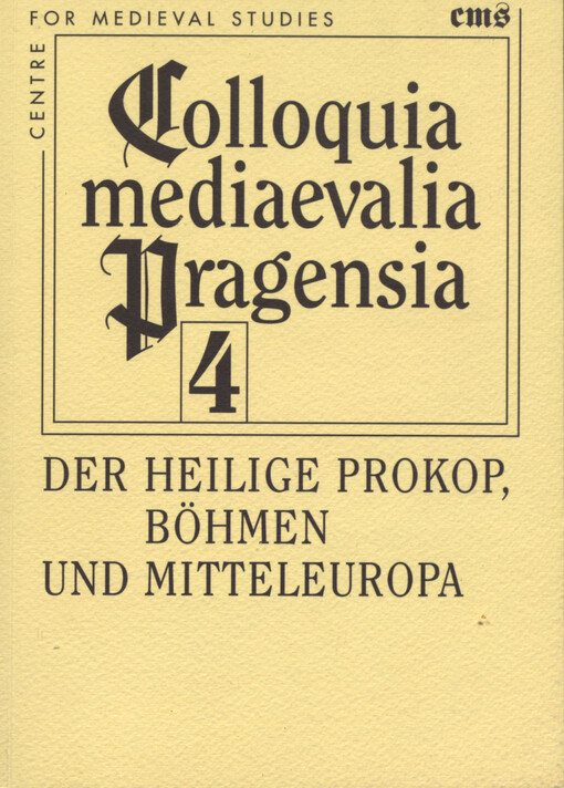 heilige Prokop, Böhmen und Mitteleuropa: internationales Symposium : Benešov - Sázava 24.-26. September 2003