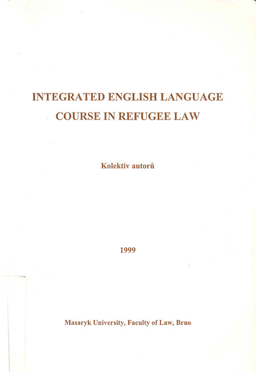 Integrated english language course in refugee law