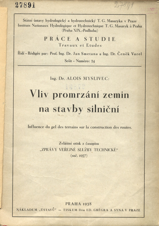 Vliv promrzání zemin na stavby silniční