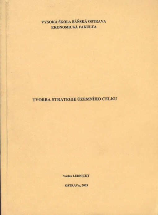 Tvorba strategie územního celku