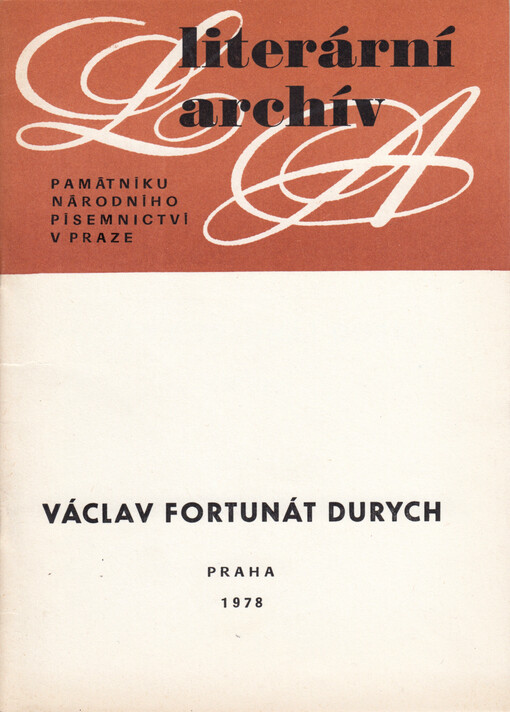 Václav Fortunát Durych (1735-1802): Lit. pozůstalost