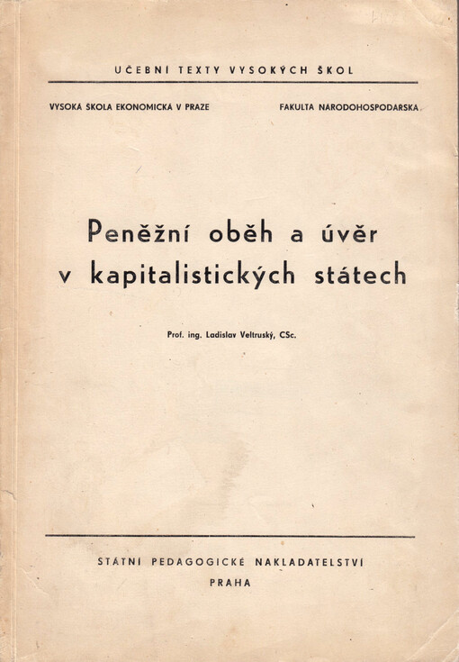 Peněžní oběh a úvěr v kapitalistických státech