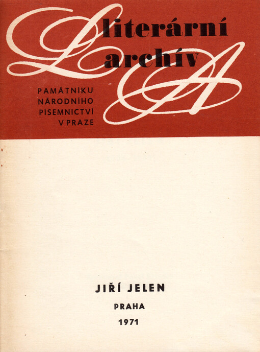 Jiří Jelen (1906-1961): literární pozůstalost