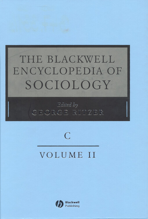 The Blackwell Encyclopedia of Sociology.Volume II,C