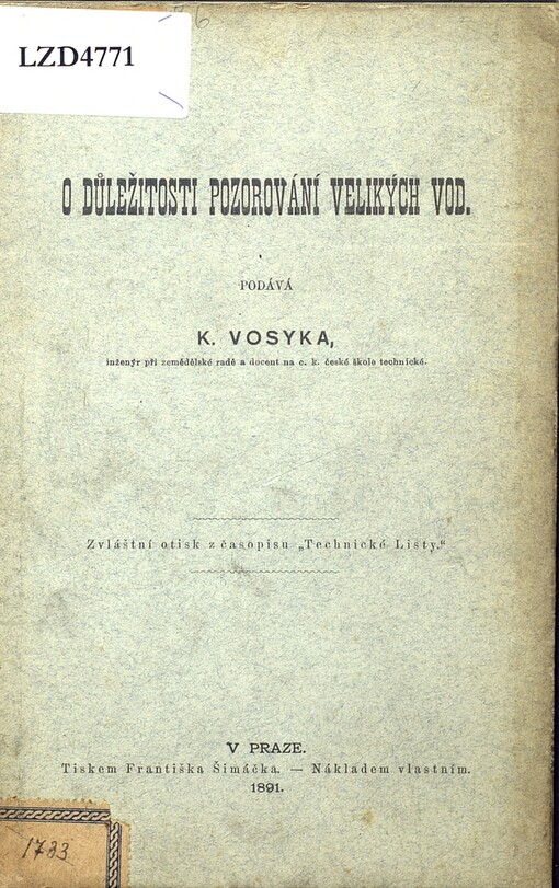 O důležitosti pozorování velikých vod