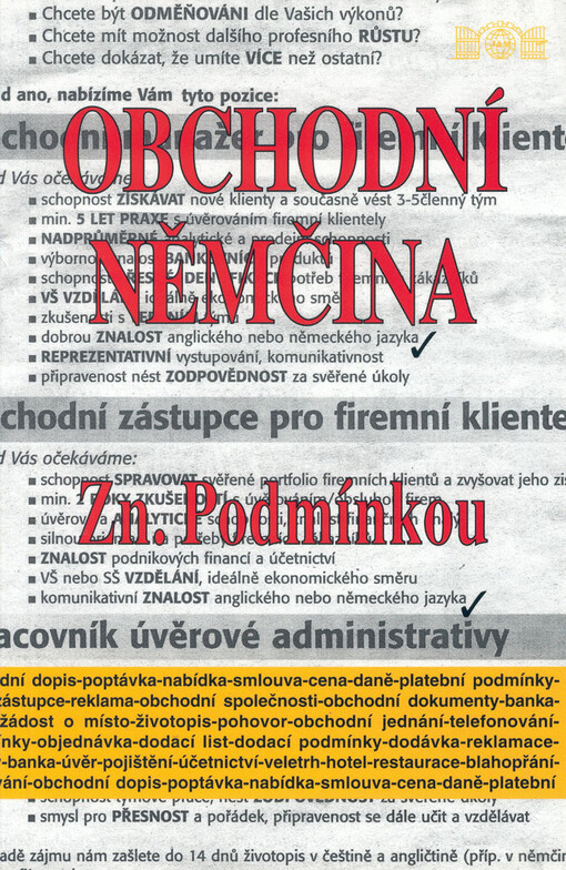Obchodní němčina : zn. Podmínkou
