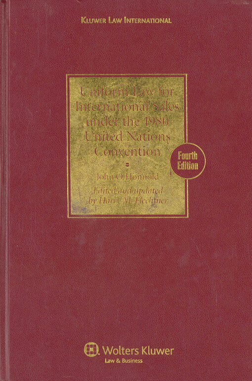 Uniform law for international sales under the 1980 United Nations Convention