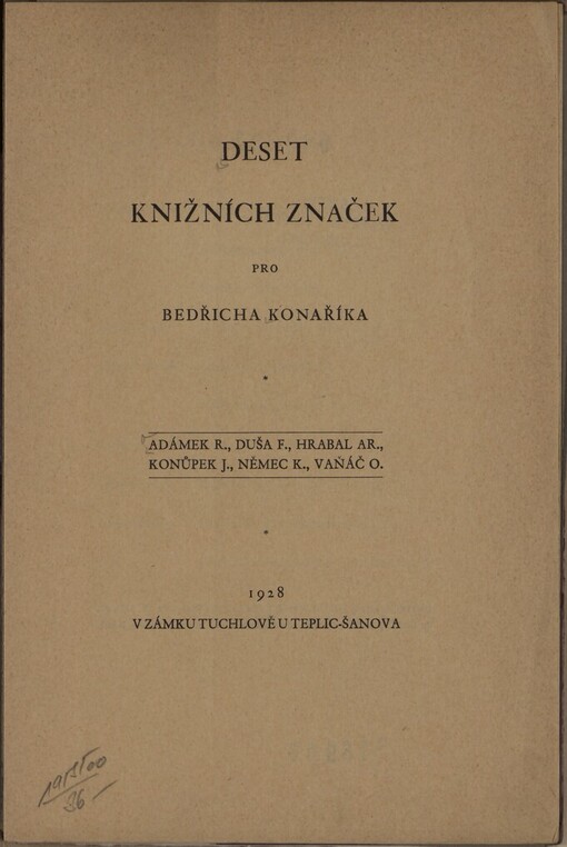 Deset knižních značek pro Bedřicha Konaříka