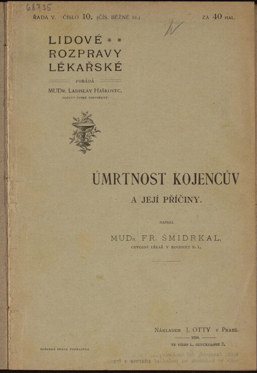 Úmrtnost kojencův a její příčiny