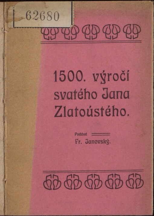 1500. výročí svatého Jana Zlatoústého