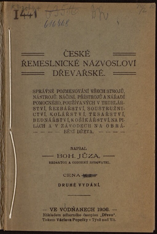 České řemeslnické názvosloví dřevařské