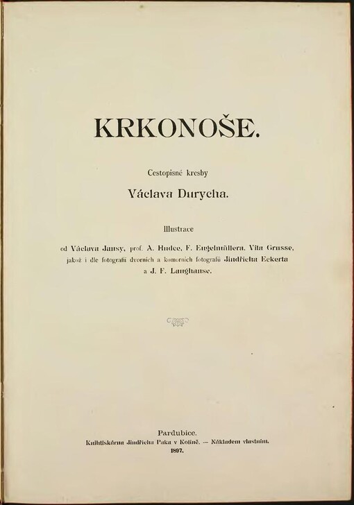 Krkonoše: cestopisné kresby Václava Durycha