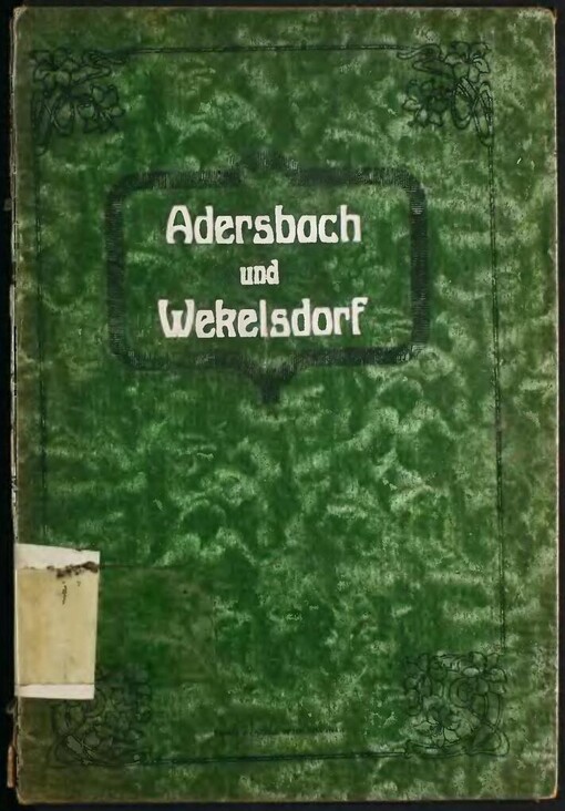 Adersbach und Wekelsdorf